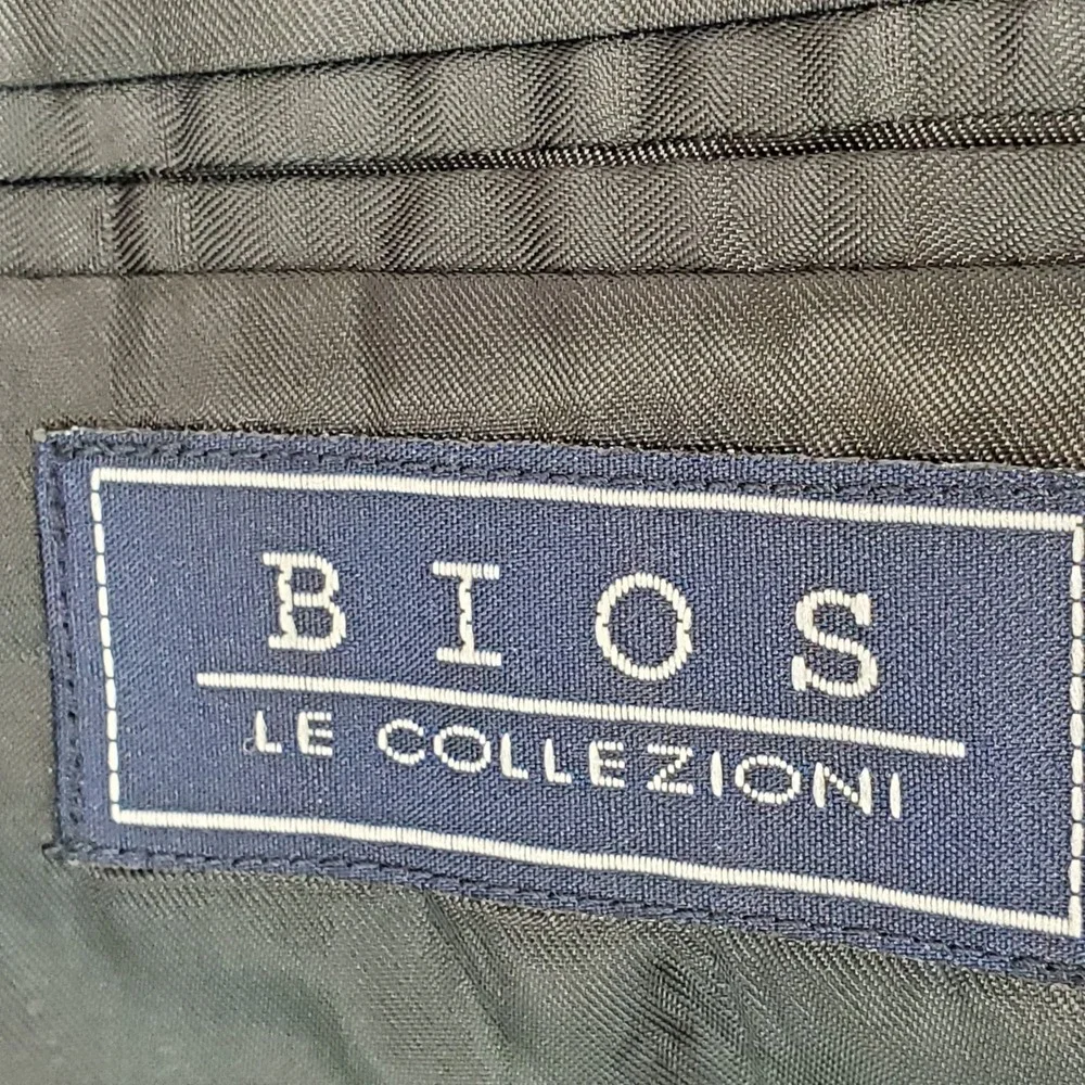 Bios Le Collezioni Mens 44S Charcoal Grey Wool Cashmere Blazer Quiet Luxury Prof